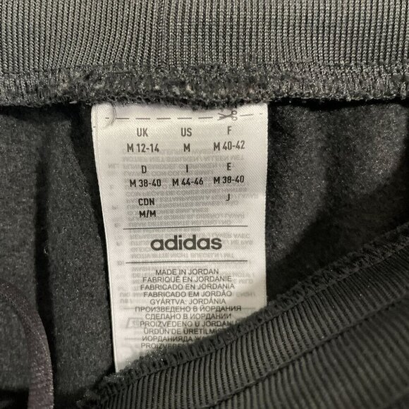 Adidas Womens' M Black Athletic Joggers Polyester Activewear Pants Tapered Leg - Picture 4 of 7